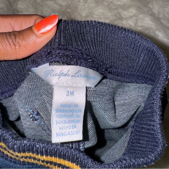 RALPH LAUREN POLO Bundle: Blue jeans, White & light blue onesie shirt& jacket. - Picture 6 of 9
